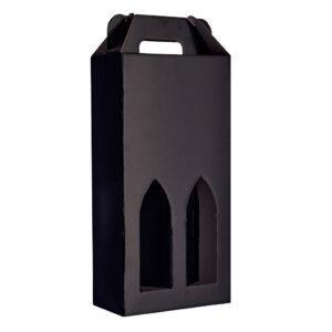 Gaveæske, sort, 2 fl.