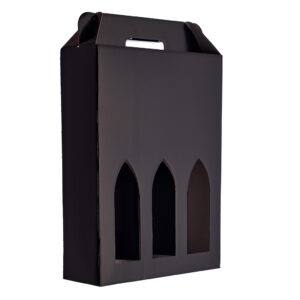 Gaveæske, sort, 3 fl.